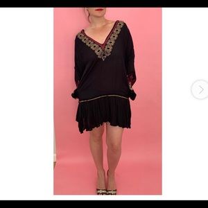 Free People black mini dress or tunic sz Large